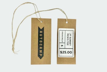 Kraft hang tags with brand logo